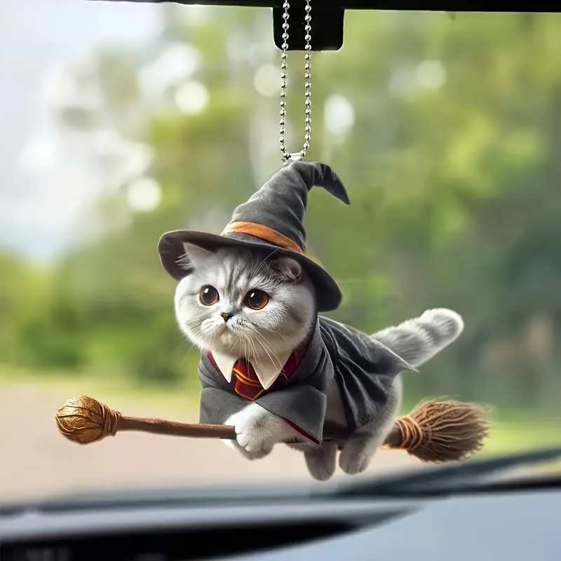 Pandantiv mașină pisică magică