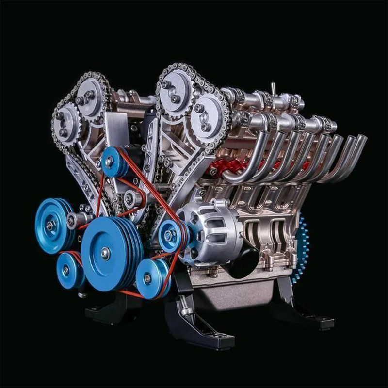 DIY V8 mechaniczny metalowy montaż w całości z metalu Model samochodu
